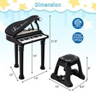 31 Keys Kids Piano Keyboard Toy Toddler Musical Instrument W  Stool   Microphone