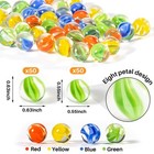 Glass Marbles - Bulk 100pcs Cat Eye Mix 4 Colors Medium Sized Thick Marble De   