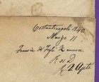 Mar 31 1840  Constantinople Turkey To Italy  Disinfection Discolored  Handstamps