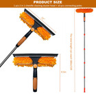 2 In 1 Squeegee Window Cleaner Window Cleaning Duster Kit With 3-14 Ft Extension