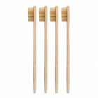Bamboo Toothbrush Boar Bristle Adults 4 Pack Eco Friendly   Bpa-free