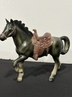 Vintage Japan Ceramic Horse Figurine Prancing Brown Bay Mid Century 1950s