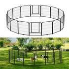 24  32  40  Dog Playpen  metal Dog Exercise Pen Pet Kennel Fence Outdoor Indoor