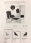 5pcs Glider Rocker Replacement Cushions Set - Suede - Light Gray - New