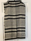 Loft Women   s White   Black Plaid Infinity Scarf Acrylic