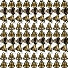 100 Vintage Bronze Bells 1 5  X 1 57  With Spring Hooks For Crafts   Decor