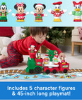 New Rare Fisher Price Little People Disney Jr Mickey Musical Xmas Train- In Hand