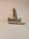 Antique Safety Razor 1920 Gillette Old Type Double Ring Short Comb Gold Tone
