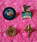 Badge Lapel Pin 10-lot  Vintage Assorted Collectible Metal Clutch Badges Ex Cond