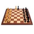 Mahogany Chess Set 55mm Standard Board   Black Ferrer Pieces  Luxurious Case