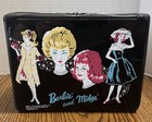 Vtg 1964 Barbie And Midge Vinyl Lunch Box And  Barbie Thermos  Great Condition 