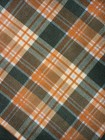 Nwt Tattersall Green Orange Check 70  Wool 30  Silk Pocket Square 16   