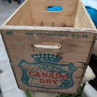 Vintage Canada Dry Ginger Ale Wood Wooden Crate Box 1966