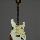 Custom St Electric Guitar Aged Light Green Sss Pickups Tremolo Bridge Guitar