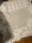 Pottery Barn Kids Baby Crib Bed Skirt Triple Tier Dust Ruffle White Cotton