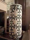Spanish Black And White Ceramic Umbrella Stand  In The Hermes Style
