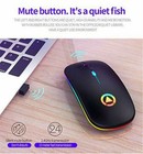 2 4ghz Wireless Optical Mouse Usb Rechargeable Rgb Cordless Mice For Pc Laptop