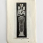 1942 Egyptian Gold Coffin Tutankhamun Print Antique Ephemera 8 X 5 