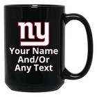 Custom Personalized New York Giants Black 15 Oz Ceramic Coffee Mug Cup