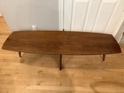     mid-century Danish Modern Mcm 1950s Mersman Walnut Surfboard Coffee Table 5ft