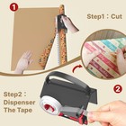 Wraprocut  2-pack  Wrapping Paper Cutter   Tape Dispenser Dual Use With 4 Tapes   