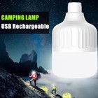 4pcs Portable Led Camping Light Usb Rechargeable Hanging Tent Lamp Night Light