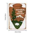  vintage Metal Sign  Rustic Iron Vintage National Park Service Metal Wall Sign  