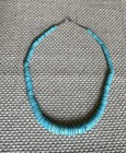 Gorgeous Navajo Graduated Heisha Turquoise Necklace  20     Largest Stone 12mm