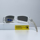 Oakley Gascan Oo9014 Clear Frame Galaxy Blue Mirror Polarized Sunglasses