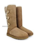 Ugg Australia Bailey Button Triplet Chestnut Fur Boots Womens Size 8 -nib-