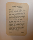 Vtg New 1950 s 1960 s Bsa Cub Scout Rank Card Wolf Boy Scouts Of America  4220