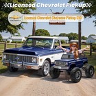 Joyracer Licensed Blue Chevrolet Cheyenne 24v Kids Ride   on Truck W  Remote Music