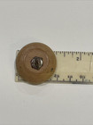 Vintage Hand Painted Wood Button Poppy Flower 1 1 4   
