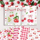 24 Sheets Cherry Scrapbook Paper 12x12 Double Sided Cardstock Craft Paper Pad
