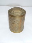Magnificent Vintage Tea Storage Brass Box With Embossed Ornate Elephants