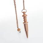 Copper Metal Light Weight Solid Cone Point Pendulum Healing Dowsing Reiki    