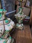 Beautiful Vintage Italian 8 Figures Capodimonte Lamp   One Has Small Crack Glued