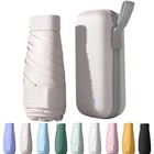 Compact Uv Protection Mini Umbrella Windproof Travel Rain Sun Shade 6 Ribs New