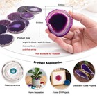 Rockcloud 10 Pcs Agate Light Table Slices  Healing Crystals Geode