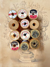 Lovely Collection Of 12 Vintage Wood Spools Of Thread Victorian Colors