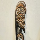 Yipwon Cult Figure Papua New Guinea African Tribal Art Wood Single Foot 35    Tall