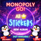 Monopoly Sticker Go  gold Sticker Available  1-6   cheapest    fast Delivery   24 7