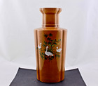 Andrea By Sadek Vintage Swan   Birds Hand Painted Vase