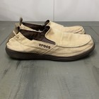 Crocs Walu Canvas Slip On Comfort Loafers 11270 Khaki Men s Size 12