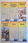 Lot Of 6 International Travel Maps Various African Countries Nos