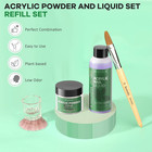 Acrylic Nail Kit Acrylic Powder And Liquid Set With Kolinsky Nail Brush  Lamp  n
