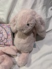 Jellycat Bashful Pink Blush Bunny Plush 12    Pink Ring Baby Toy    Book Lot
