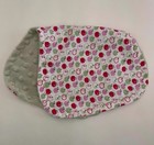 2 Pack Handmade Burp Cloths  Girl Fabric Patterns Double Sided Minky flannel