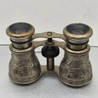 Vintage Occupied Japan 3x Egyptian Revival Opera Glasses Brass Theater   