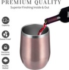 12oz Wine Tumbler 16 Pack Bulk Gifts For Women double Wall Vacuum Stainless